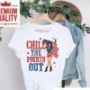 Chill The Fourth Out Snarky Retro Cowgirl Vibes For 4th Of July Shirt