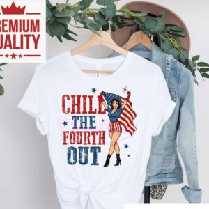 Chill The Fourth Out Snarky Retro Cowgirl Vibes For Th Of July Tshirt