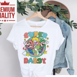 Super Daddy Design Gamer Dad Super Mario Shirt