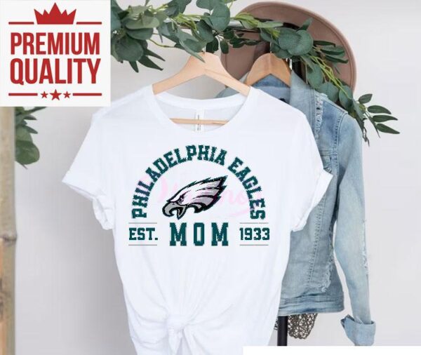 Vintage Philadelphia Eagles Football Mom Arched Est 1933 Shirt