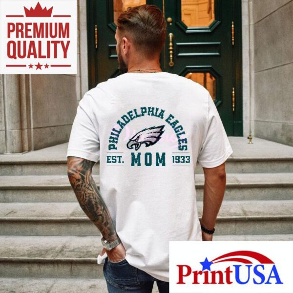 Vintage Philadelphia Eagles Football Mom Arched Est 1933 Shirt