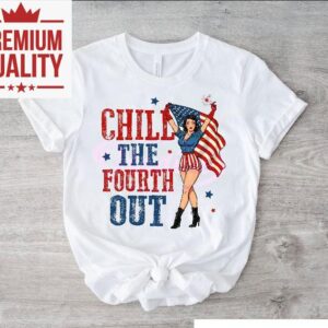 Chill The Fourth Out Snarky Retro Cowgirl Vibes For Th Of July Tshirt