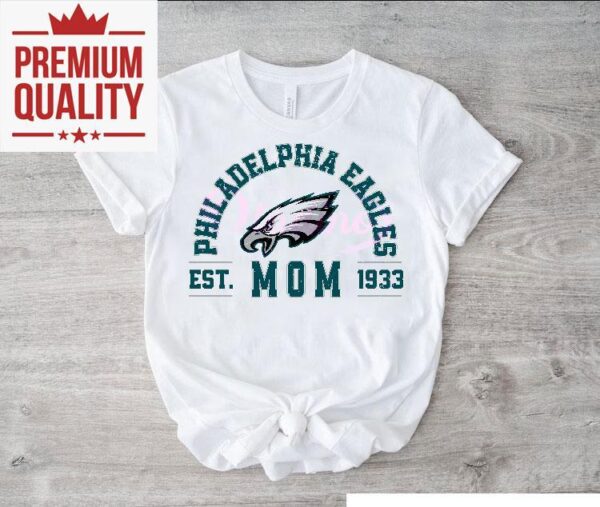 Vintage Philadelphia Eagles Football Mom Arched Est 1933 Shirt