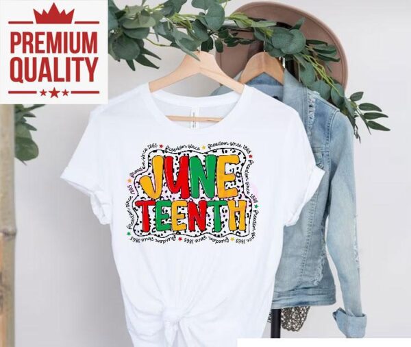 Celebrate black history with retro dalmatian dots freedom equality t-shirt