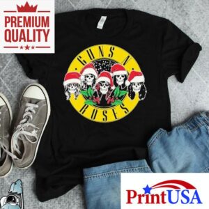 Celebrate the holidays with edgy Guns N Roses skull t-shirt