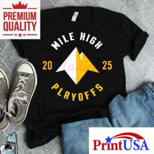 Denver Nuggets 2025 postseason mountain inspired tshirt