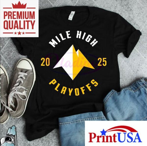 Denver Nuggets 2025 postseason mountain inspired tshirt