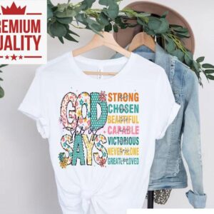 Elegant Floral Design With Inspiring Scripture Verse Tshirt