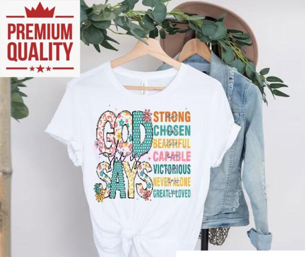 Elegant Floral Design With Inspiring Scripture Verse T-shirt