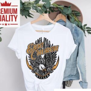 Eric Church iconic eagle lightning bolt design tshirt