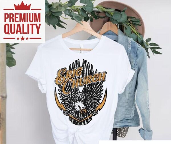 Eric Church iconic eagle lightning bolt design tshirt