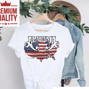 Explore Alabama with this stylish America map t-shirt