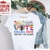 Obama 2028 floral design yes we can vintage style tshirt