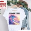Vibrant beach sunset design on a cool t-shirt