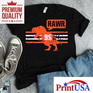 Vintage Myles Garrett Rawr Cleveland Browns Trex Shirt