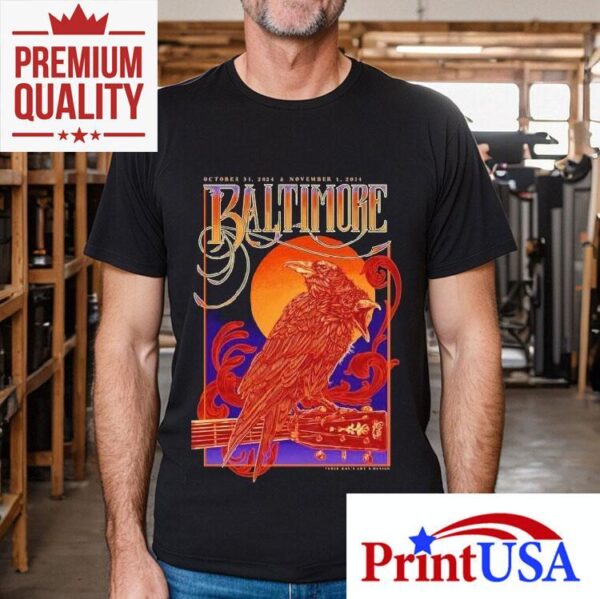 Billy Strings Baltimore concert dates 2024 with exclusive guitar tshirt