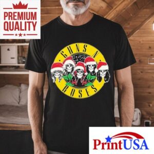 Celebrate the holidays with edgy Guns N Roses skull t-shirt