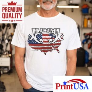 Explore Alabama with this stylish America map t-shirt