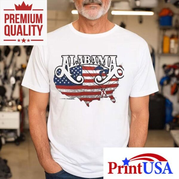 Explore Alabama with this stylish America map t-shirt