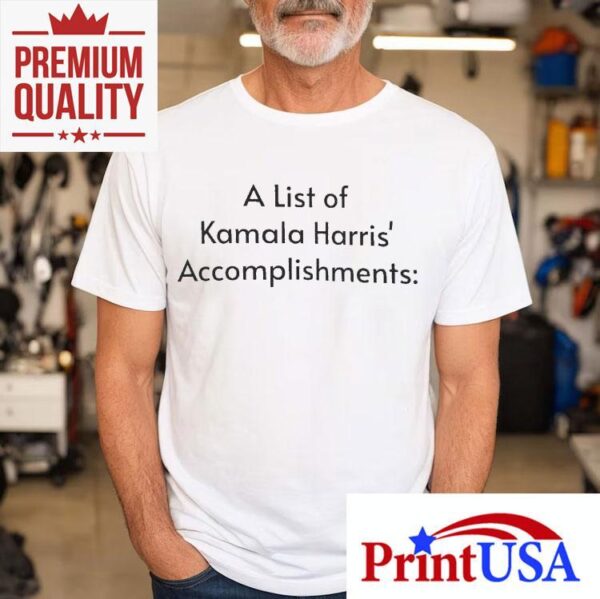 Harris Achievements Showcased On Stylish T-shirt