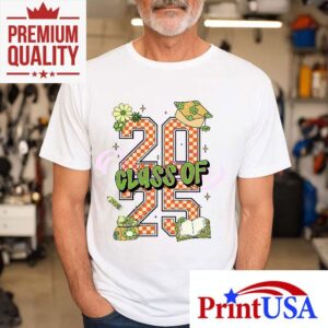 Retro Checkered Class Of Graduation School Supplies Tshirt