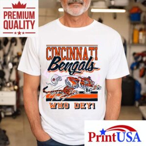 Retro Cincinnati Bengals Football Logo Mascot Who Dey Shirt
