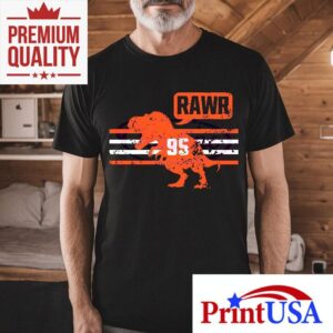 Vintage Myles Garrett Rawr Cleveland Browns Trex Shirt