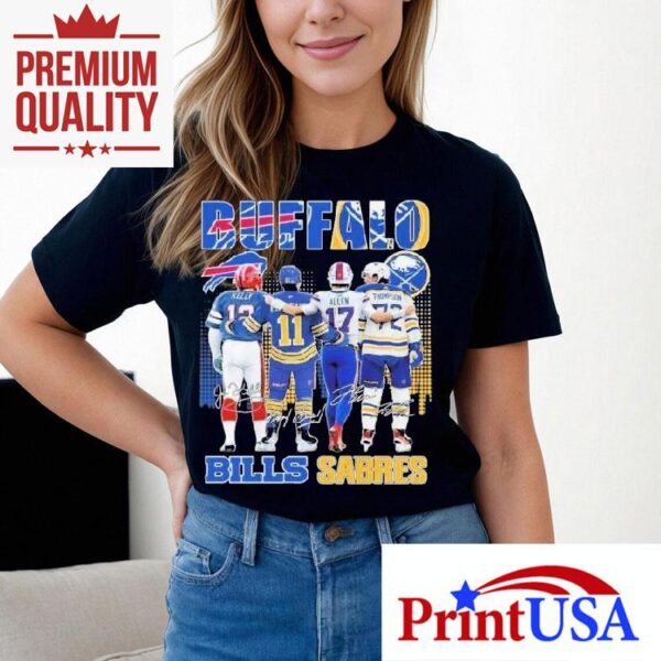 Buffalo Legends Josh Allen Tage Thompson And More Autographed T-shirt