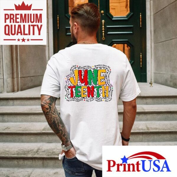 Celebrate black history with retro dalmatian dots freedom equality t-shirt