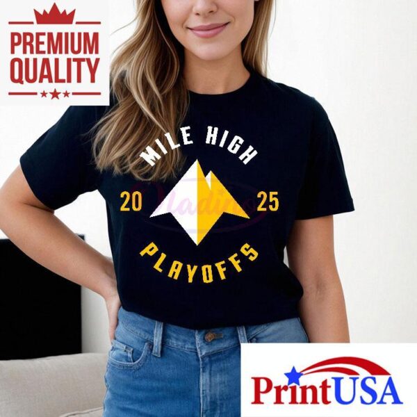 Denver Nuggets 2025 postseason mountain inspired tshirt