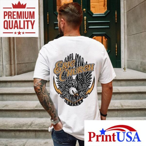 Eric Church iconic eagle lightning bolt design tshirt