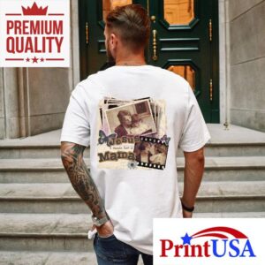 Jesus Made Her A Mama Christian Retro Scrapbook Aesthetic Tshirt