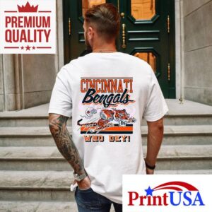 Retro Cincinnati Bengals Football Logo Mascot Who Dey Tshirt
