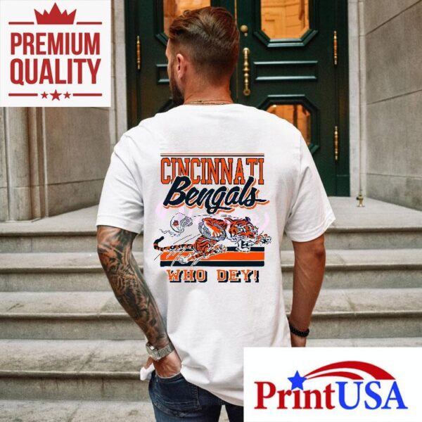 Retro Cincinnati Bengals Football Logo Mascot Who Dey Shirt
