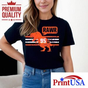 Vintage Myles Garrett Rawr Cleveland Browns Trex Tshirt