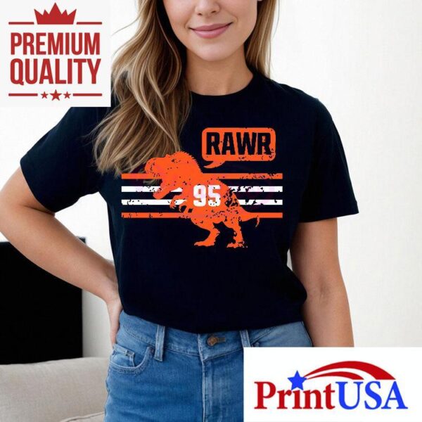 Vintage Myles Garrett Rawr Cleveland Browns Trex Shirt