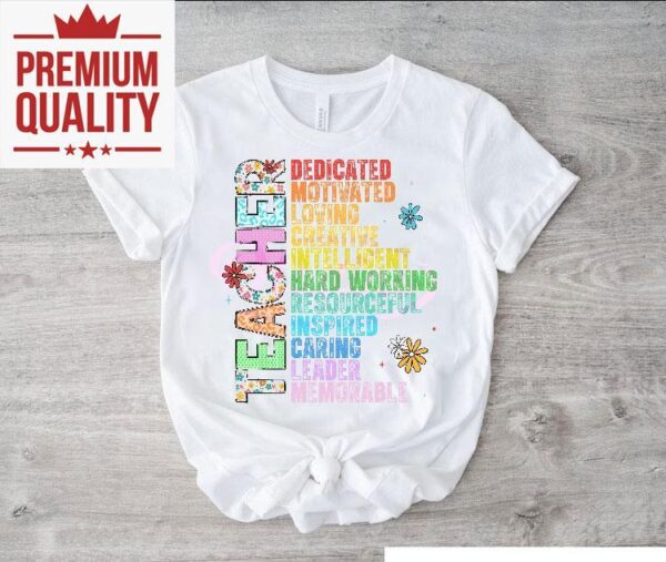Celebrate educators with colorful rainbow design back to school t-shirt