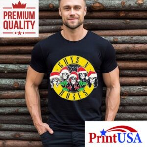 Celebrate The Holidays With Edgy Guns N Roses Skull Tshirt