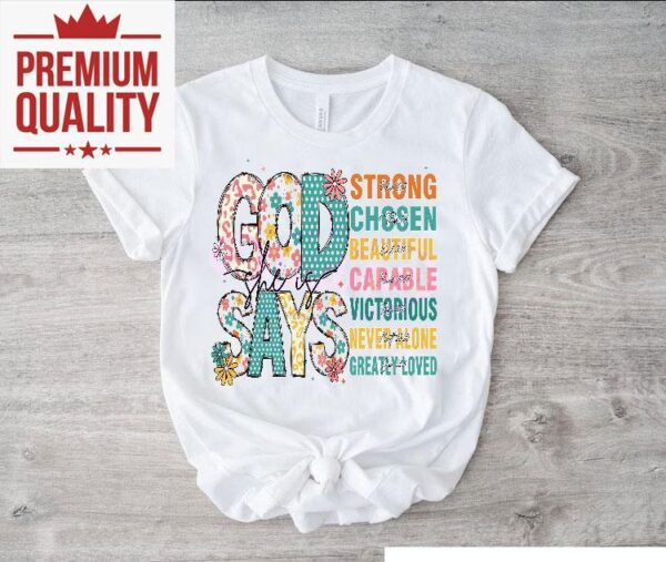 Elegant Floral Design With Inspiring Scripture Verse T-shirt