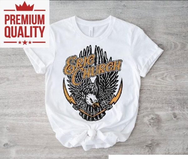 Eric Church iconic eagle lightning bolt design tshirt