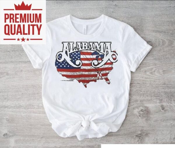 Explore Alabama with this stylish America map t-shirt