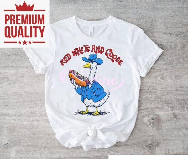 Funny 4th Of July Patriotic Goose Design Tshirt