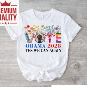 Obama Floral Design Yes We Can Vintage Style T Tshirt
