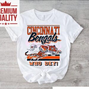 Retro Cincinnati Bengals Football Logo Mascot Who Dey Tshirt