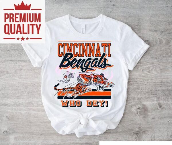 Retro Cincinnati Bengals Football Logo Mascot Who Dey Shirt