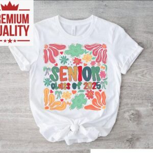 Retro Floral Graduation Senior Celebration Summer Tshirt