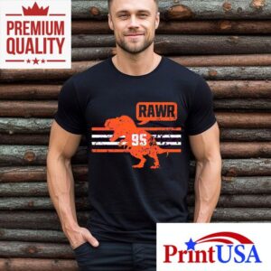 Vintage Myles Garrett Rawr Cleveland Browns Trex Tshirt