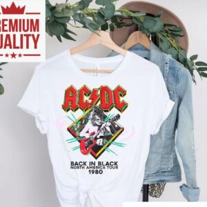 Acdc Back In Black North America Rock Tour Band Tshirt
