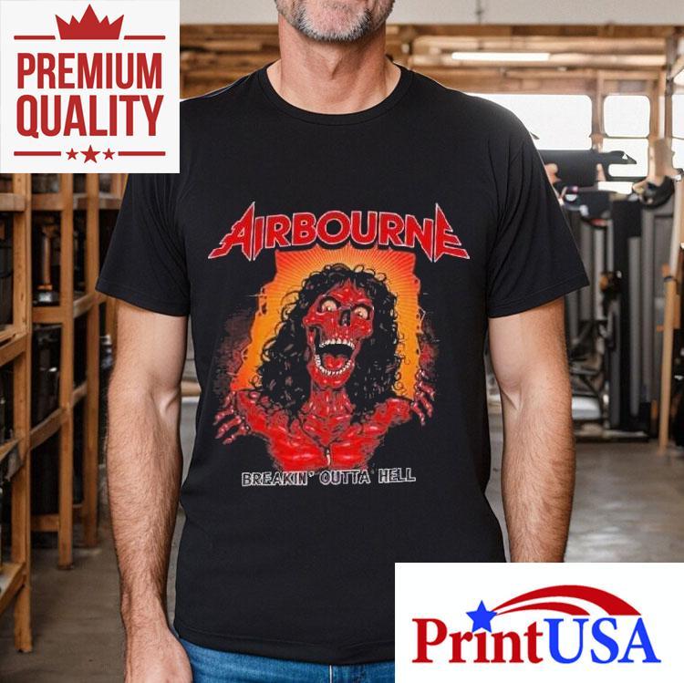 Airbourne Breaking Out Of Hell 2017 Tour Shirt 4 Airbourne Breaking Out Of Hell Tour Tshirt