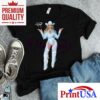 Beyonce Cowgirl Pose White Fringe Bodysuit Western Tour Outfit Shirt